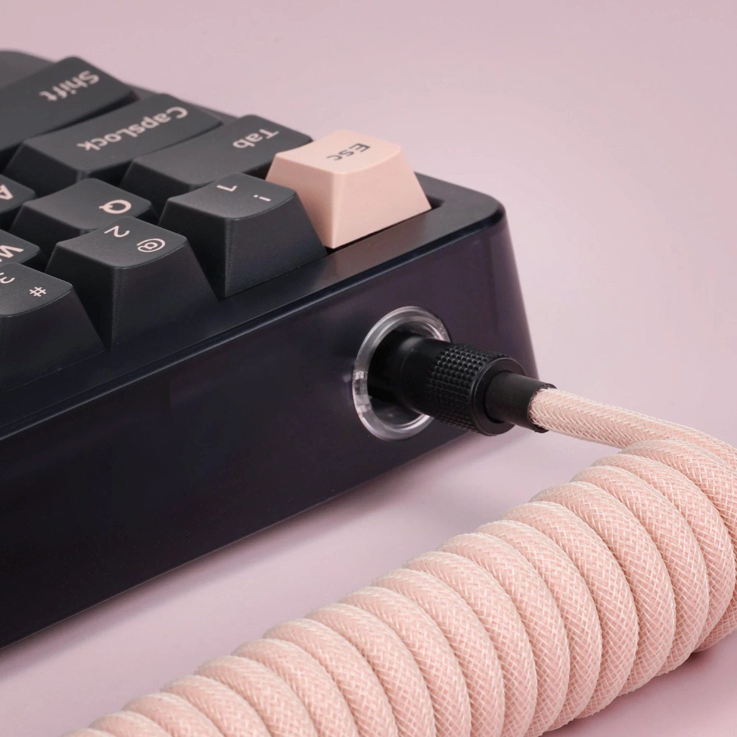 KBDfans Custom Keyboard KBDfans Pink&Black Handmade Custom Mechanical Keyboard USB-C Cable 8 KBDfans Custom Keyboard KBDfans Pink&Black Handmade Custom Mechanical Keyboard USB-C Cable - Image 8