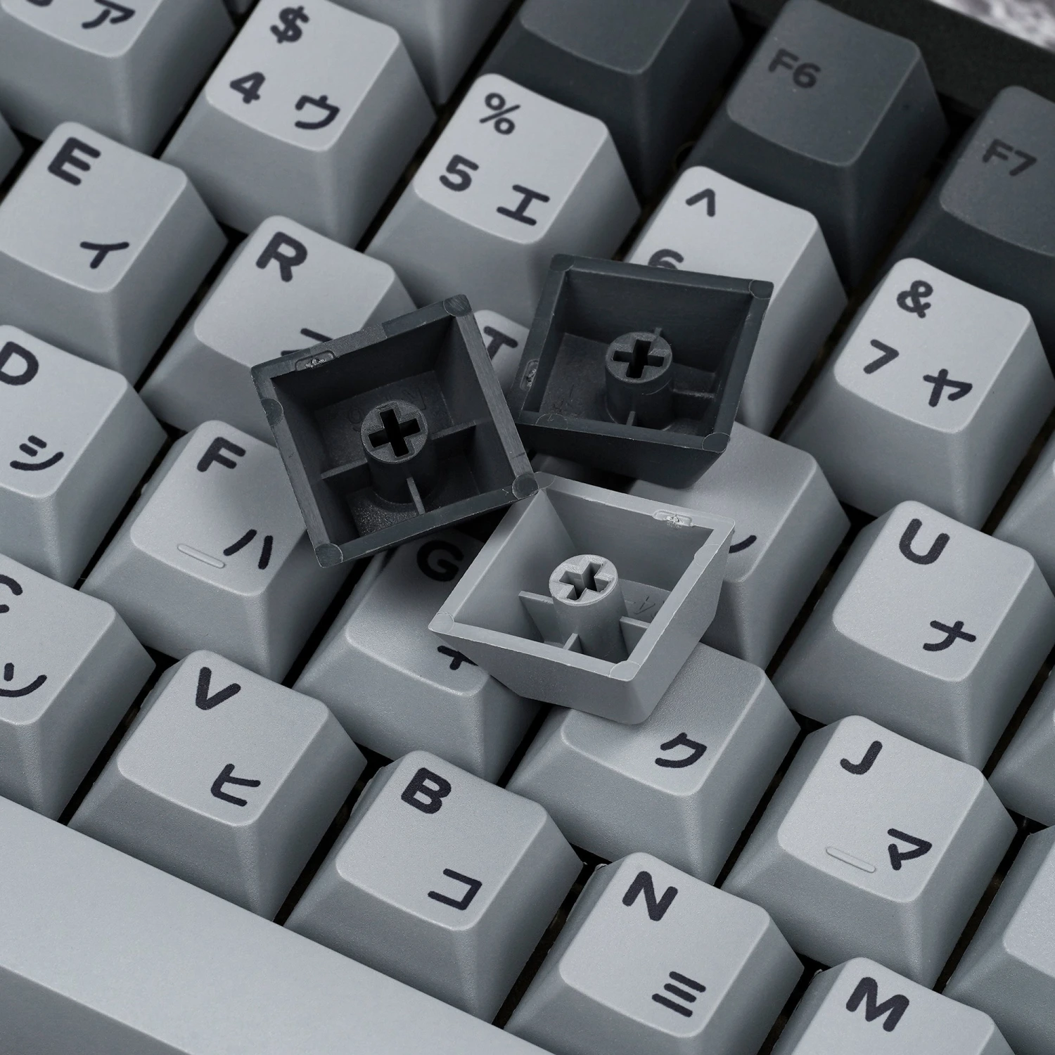 KBDfans Custom Keyboard Cherry Profile CEMENT GREY Japanese PBT DYE-SUB KEYCAPS SET 12 KBDfans Custom Keyboard Cherry Profile CEMENT GREY Japanese PBT DYE-SUB KEYCAPS SET - Image 12