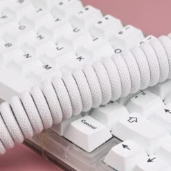KBDfans Custom Keyboard KBDfans White HANDMADE CUSTOM MECHANICAL KEYBOARD USB-C CABLE -TechCore Sales Store 16 88709ebe 8803 497d be01 0f84d19d83ab