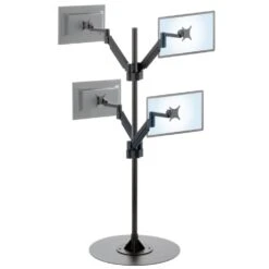 Heavy Duty Monitor Floor Stand - Center Pole -TechCore Sales Store 192center mount floor stand four monitor arms 1