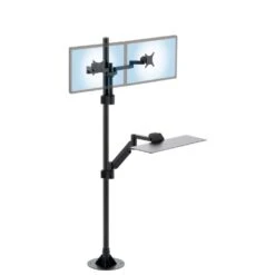 Monitor Pole Stand - Flange 19 Monitor Pole Stand - Flange -TechCore Sales Store 192flange pole mount two monitors keyboard tray arm 2
