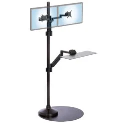 Monitor Floor Stand - Offset Pole -TechCore Sales Store 192offset base cover floor stand dual monitor keyboard arm