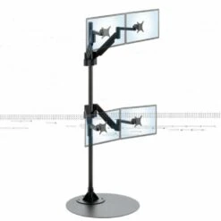 Monitor Floor Stand - Offset Pole -TechCore Sales Store 192offset floor stand pole mount quad monitor arm 1