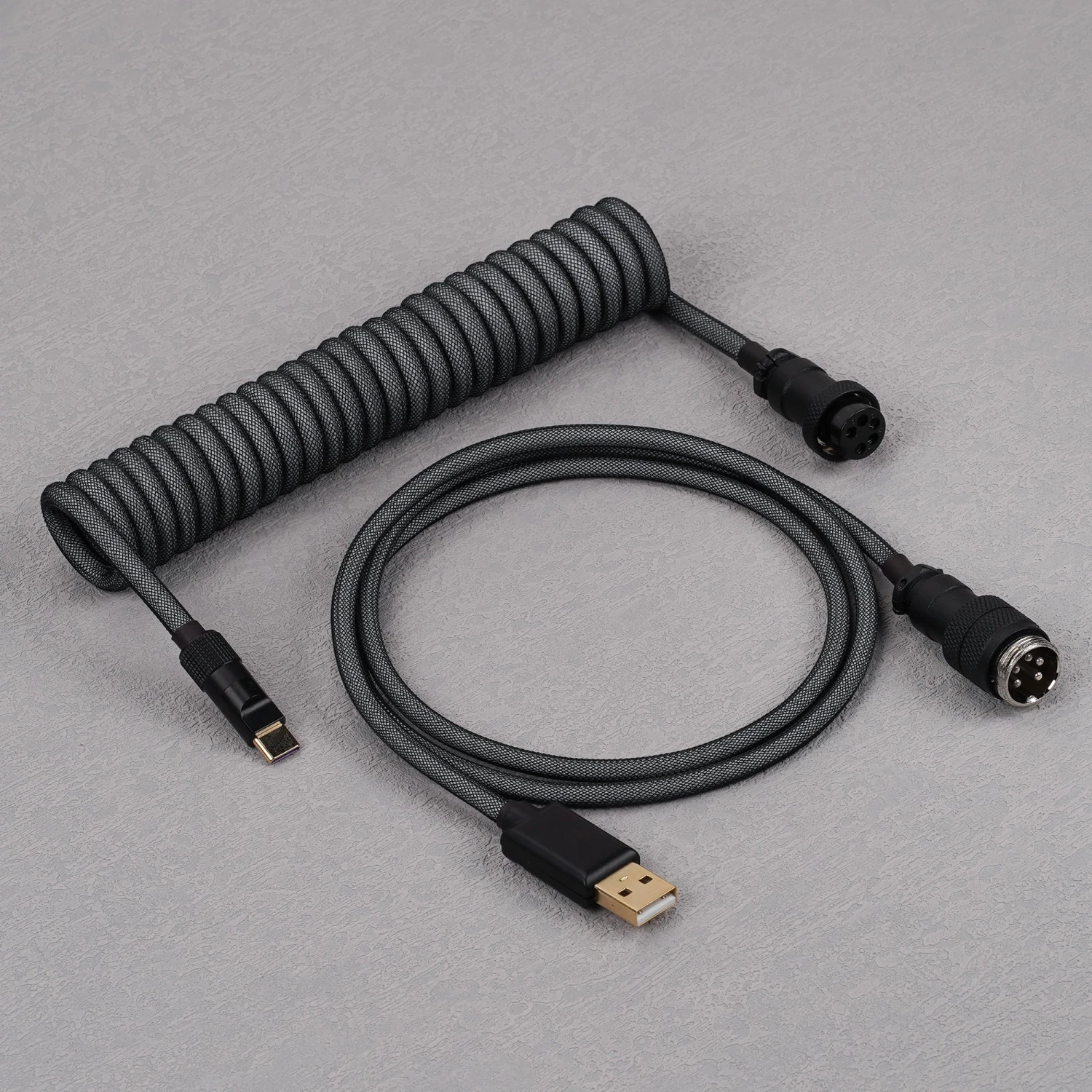 KBDfans Custom Keyboard KBDFANS Grey&BLACK HANDMADE CUSTOM MECHANICAL KEYBOARD USB-C CABLE 1 KBDfans Custom Keyboard KBDFANS Grey&BLACK HANDMADE CUSTOM MECHANICAL KEYBOARD USB-C CABLE