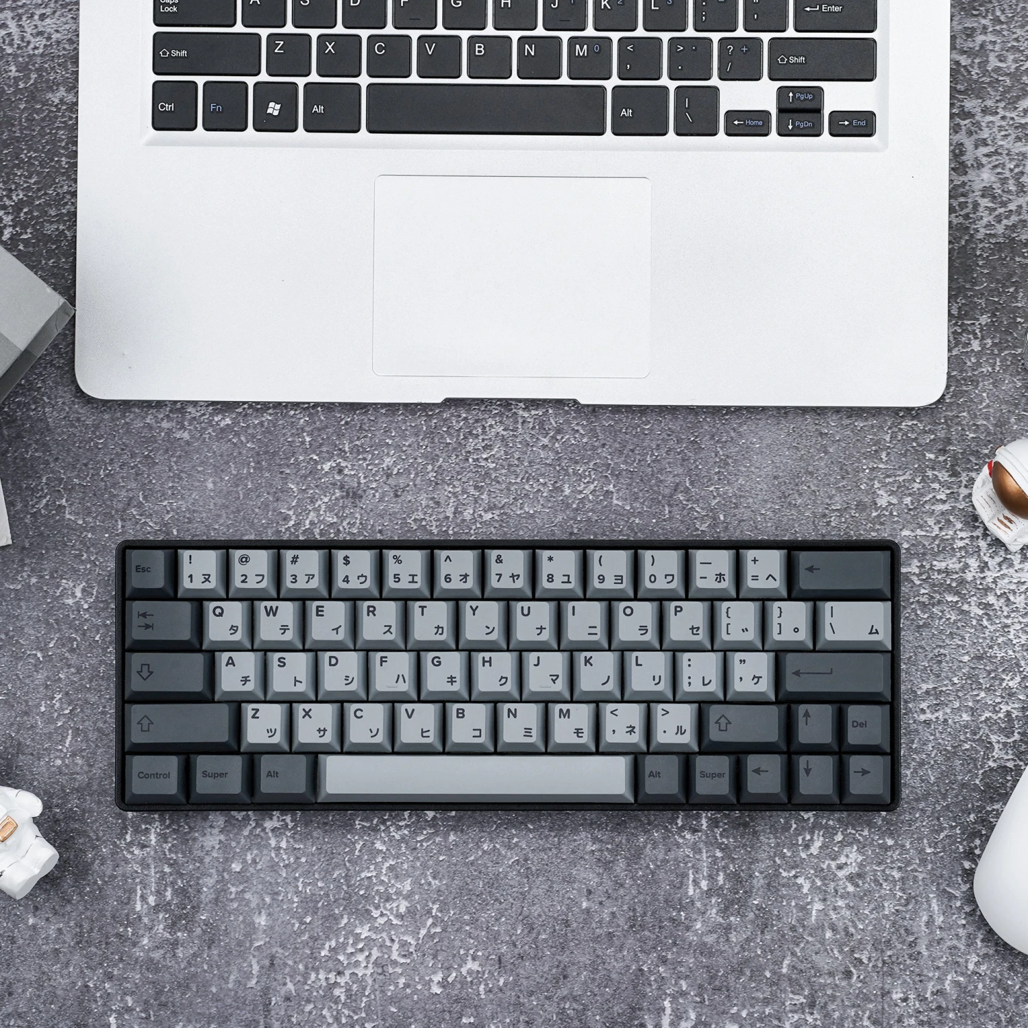 KBDfans Custom Keyboard Cherry Profile CEMENT GREY Japanese PBT DYE-SUB KEYCAPS SET 5 KBDfans Custom Keyboard Cherry Profile CEMENT GREY Japanese PBT DYE-SUB KEYCAPS SET - Image 5