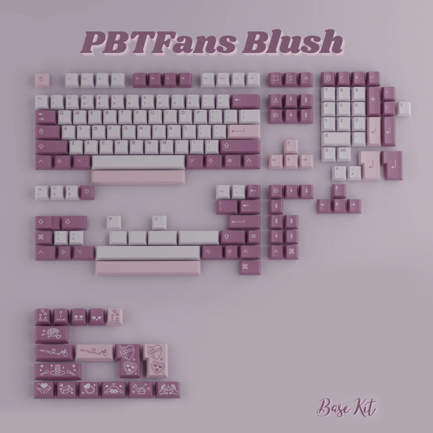 KBDfans Custom Keyboard PBTFans Blush 1 KBDfans Custom Keyboard PBTFans Blush