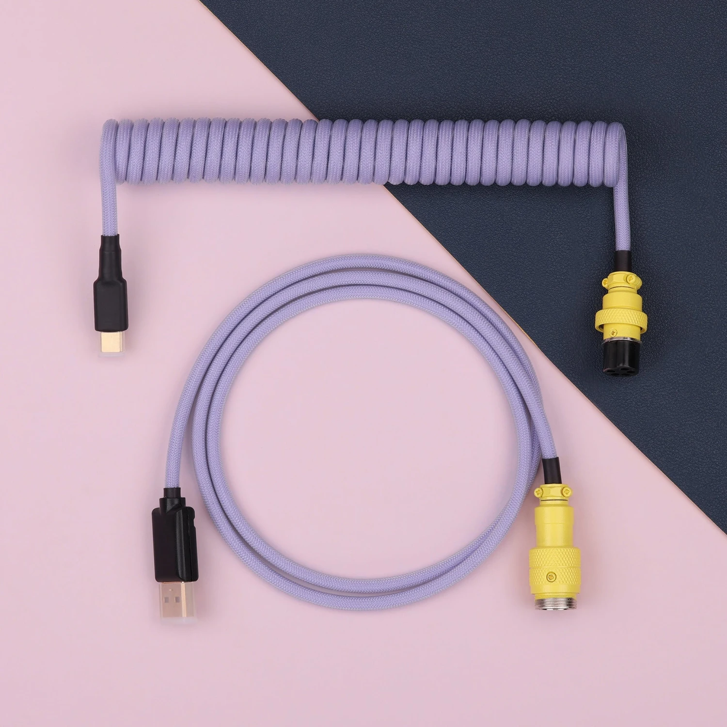 KBDfans Custom Keyboard KBDfans Light Purple Handmade Custom Mechanical Keyboard USB-C Cable 2 KBDfans Custom Keyboard KBDfans Light Purple Handmade Custom Mechanical Keyboard USB-C Cable - Image 2