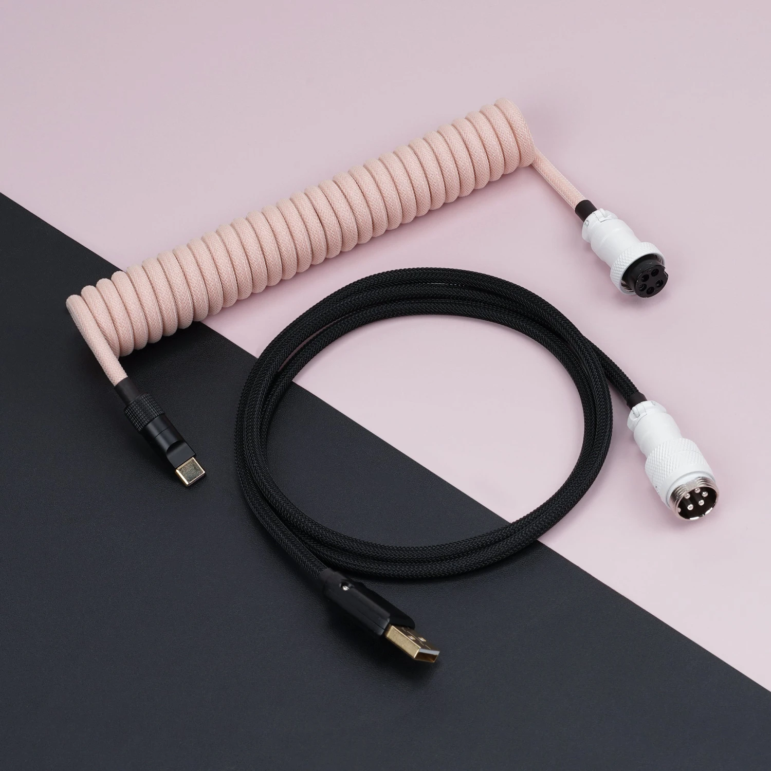 KBDfans Custom Keyboard KBDfans Pink&Black Handmade Custom Mechanical Keyboard USB-C Cable 1 KBDfans Custom Keyboard KBDfans Pink&Black Handmade Custom Mechanical Keyboard USB-C Cable
