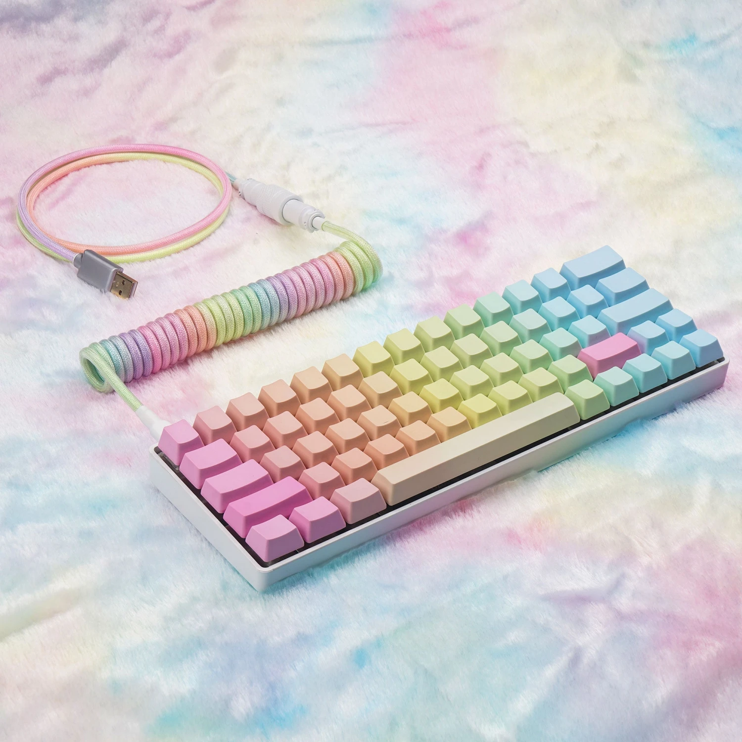 KBDfans Custom Keyboard KBDfans Colorful Handmade Custom Mechanical Keyboard USB-C Cable 2 KBDfans Custom Keyboard KBDfans Colorful Handmade Custom Mechanical Keyboard USB-C Cable - Image 2