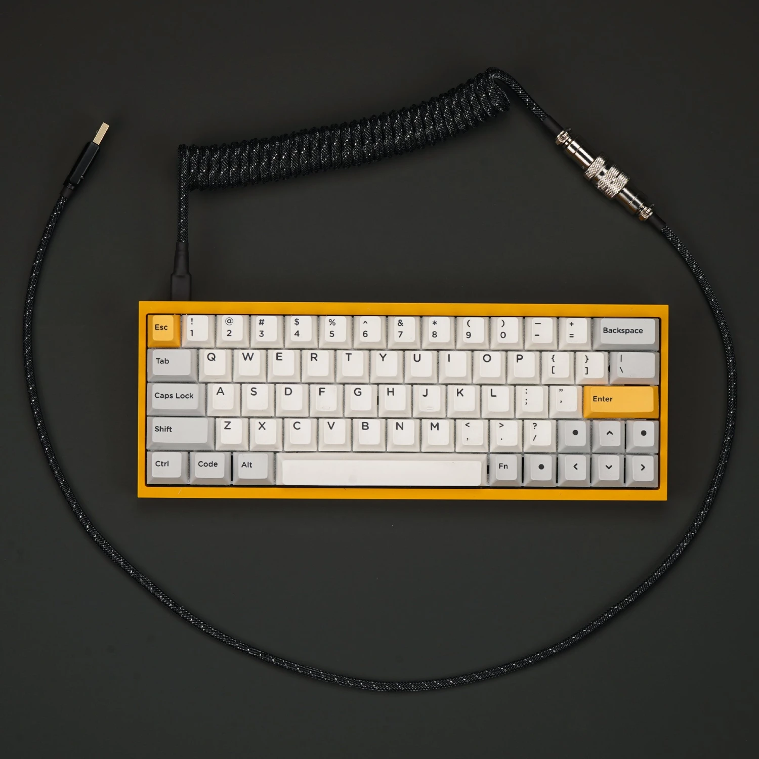 KBDfans Custom Keyboard KBDfans Black Handmade Custom Mechanical Keyboard USB-C Cable 11 KBDfans Custom Keyboard KBDfans Black Handmade Custom Mechanical Keyboard USB-C Cable - Image 11