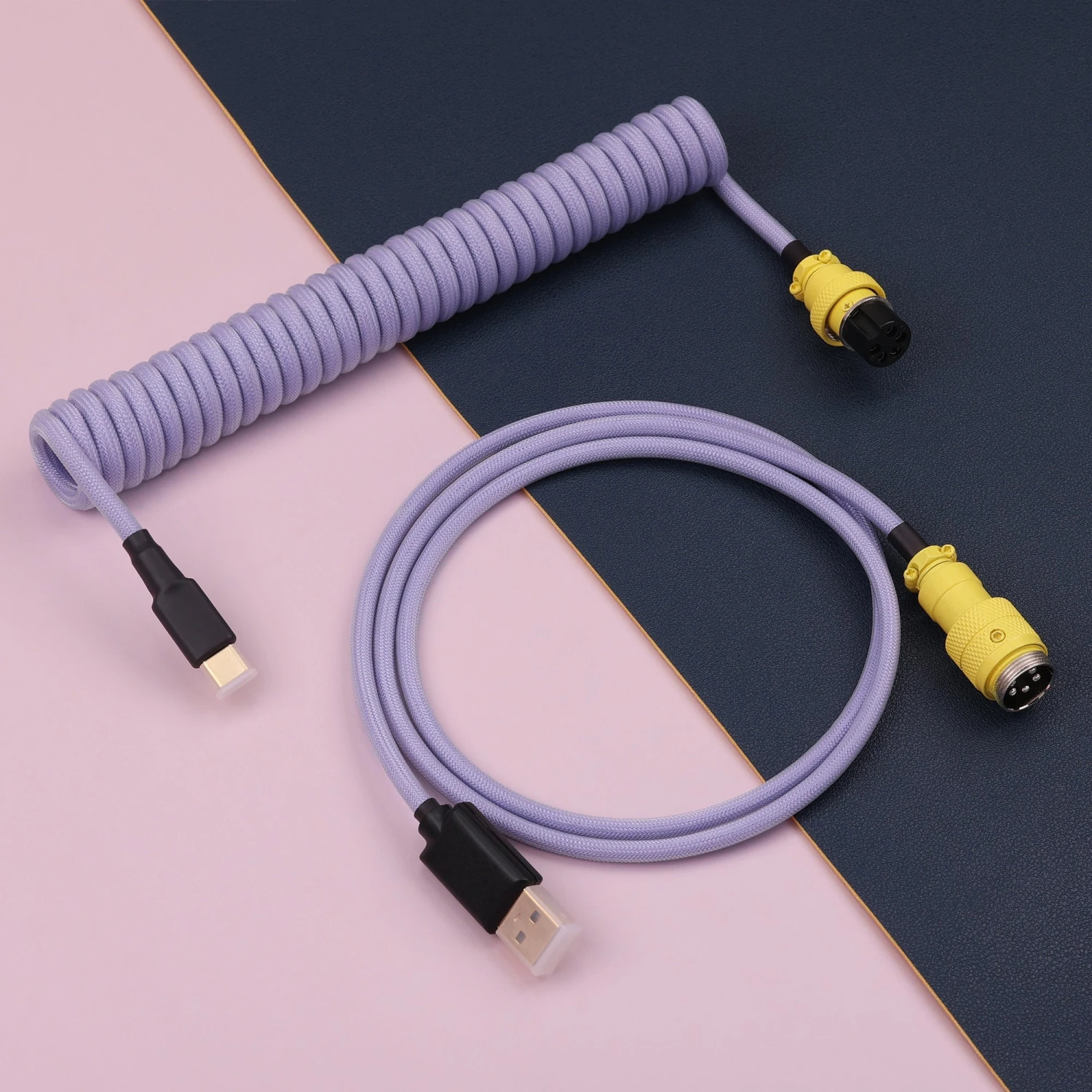 KBDfans Custom Keyboard KBDfans Light Purple Handmade Custom Mechanical Keyboard USB-C Cable 1 KBDfans Custom Keyboard KBDfans Light Purple Handmade Custom Mechanical Keyboard USB-C Cable