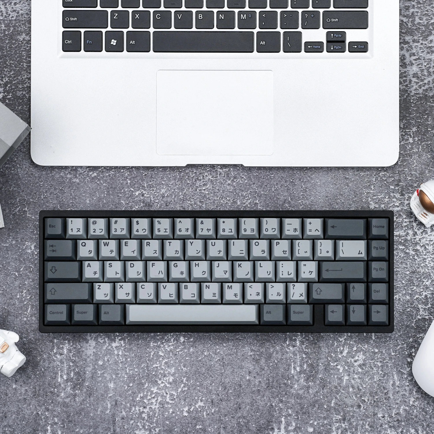 KBDfans Custom Keyboard Cherry Profile CEMENT GREY Japanese PBT DYE-SUB KEYCAPS SET 7 KBDfans Custom Keyboard Cherry Profile CEMENT GREY Japanese PBT DYE-SUB KEYCAPS SET - Image 7