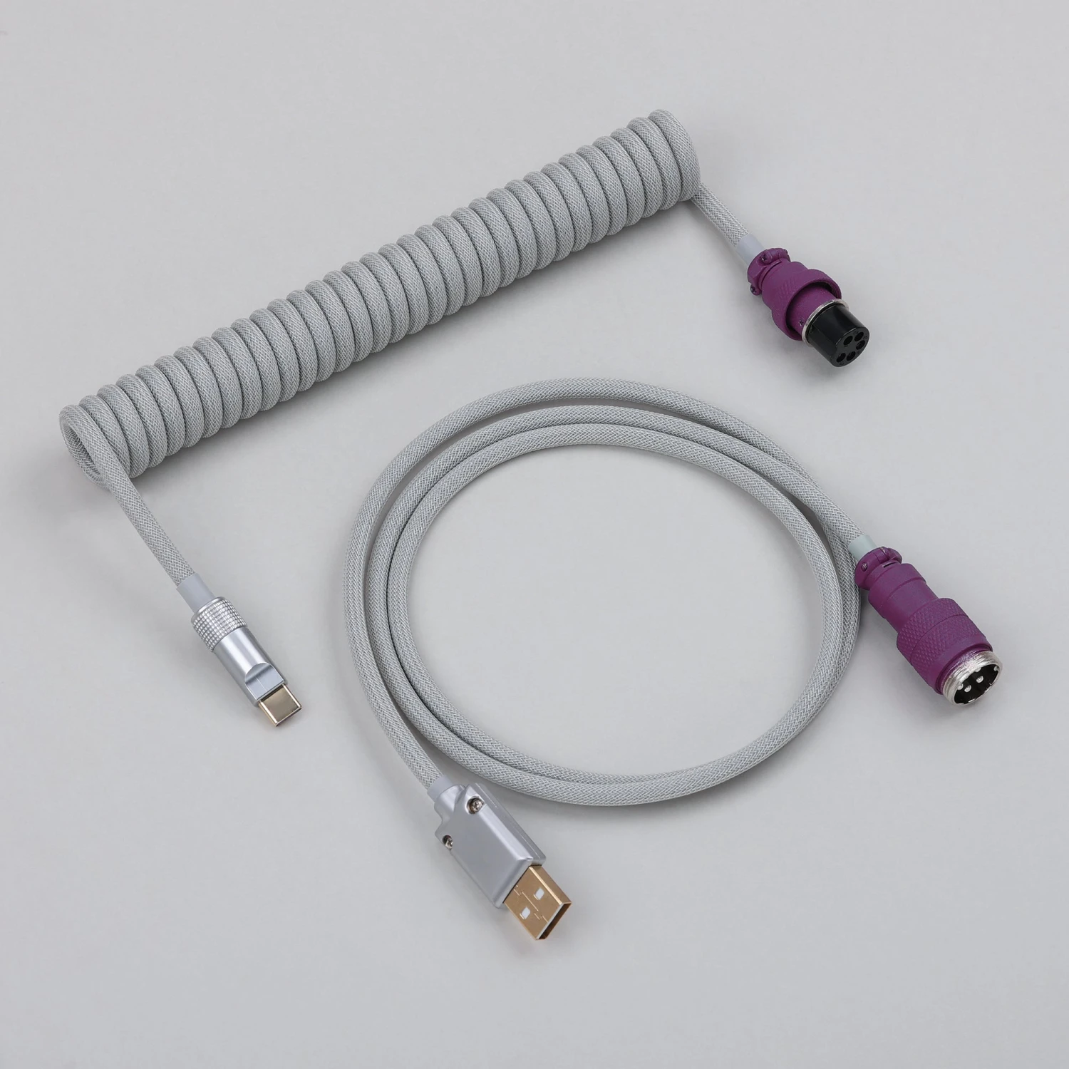 KBDfans Custom Keyboard KBDfans Light Gray Handmade Custom Mechanical Keyboard USB-C Cable 9 KBDfans Custom Keyboard KBDfans Light Gray Handmade Custom Mechanical Keyboard USB-C Cable - Image 9