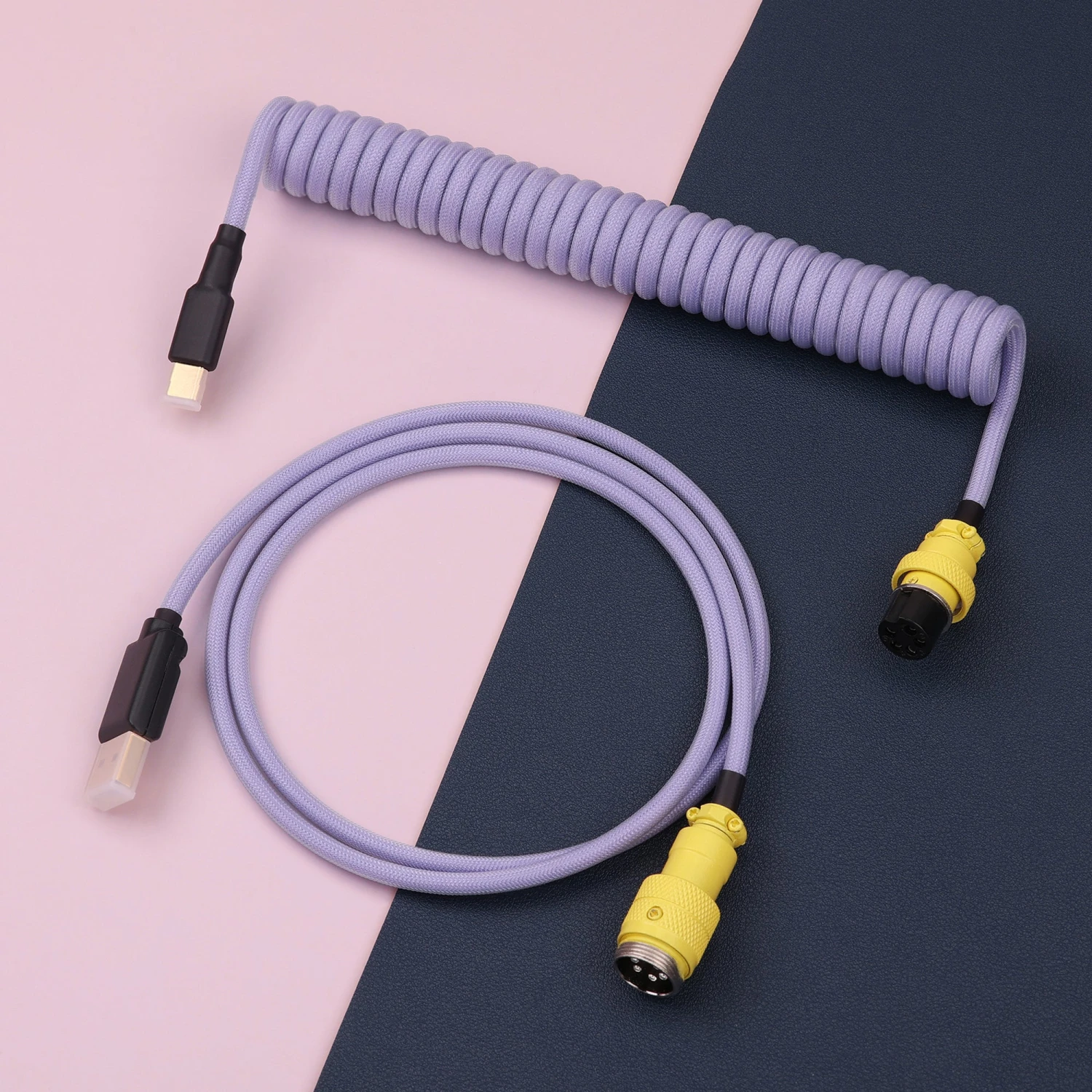 KBDfans Custom Keyboard KBDfans Light Purple Handmade Custom Mechanical Keyboard USB-C Cable 3 KBDfans Custom Keyboard KBDfans Light Purple Handmade Custom Mechanical Keyboard USB-C Cable - Image 3