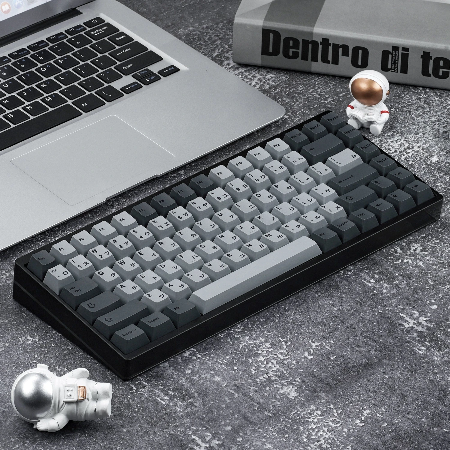 KBDfans Custom Keyboard Cherry Profile CEMENT GREY Japanese PBT DYE-SUB KEYCAPS SET 2 KBDfans Custom Keyboard Cherry Profile CEMENT GREY Japanese PBT DYE-SUB KEYCAPS SET - Image 2