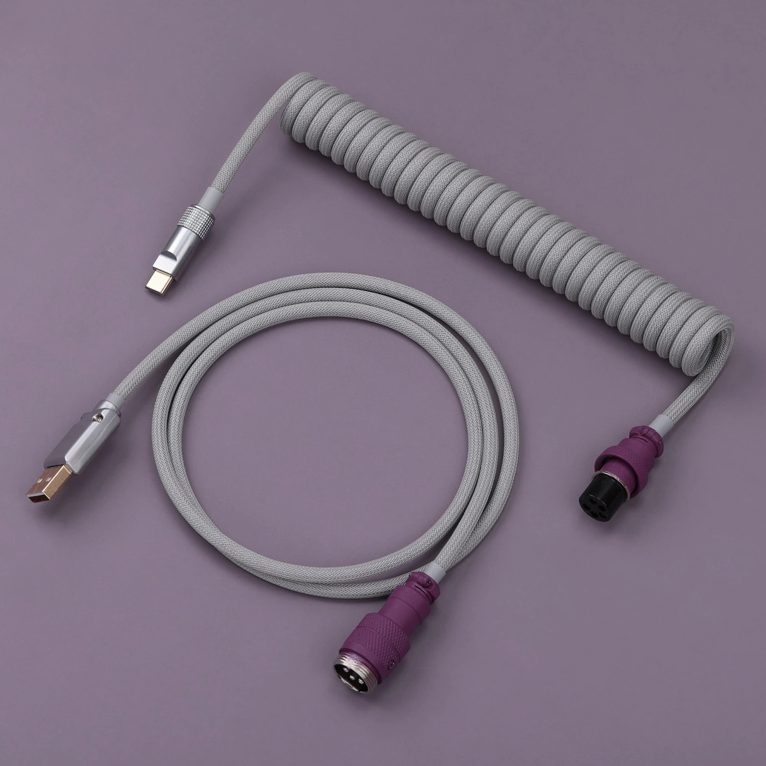 KBDfans Custom Keyboard KBDfans Light Gray Handmade Custom Mechanical Keyboard USB-C Cable 3 KBDfans Custom Keyboard KBDfans Light Gray Handmade Custom Mechanical Keyboard USB-C Cable - Image 3