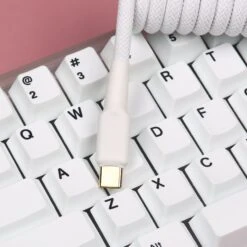 KBDfans Custom Keyboard KBDfans White HANDMADE CUSTOM MECHANICAL KEYBOARD USB-C CABLE -TechCore Sales Store 7 157d5112 3bab 46bd b7e3 4ab2bf1202b8