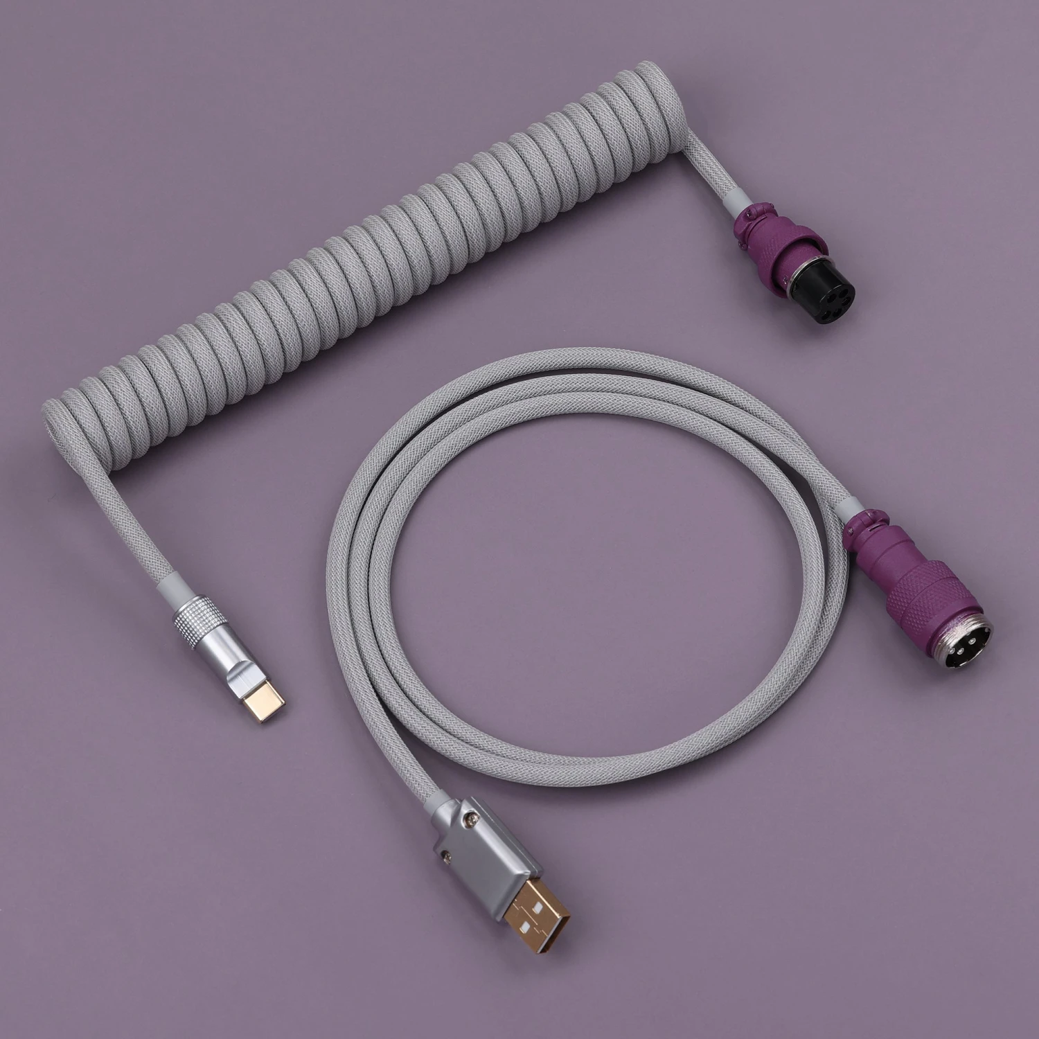 KBDfans Custom Keyboard KBDfans Light Gray Handmade Custom Mechanical Keyboard USB-C Cable 1 KBDfans Custom Keyboard KBDfans Light Gray Handmade Custom Mechanical Keyboard USB-C Cable