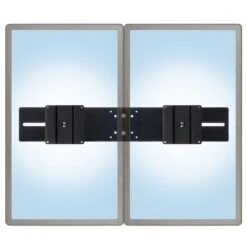 Dual Bracket For Mid-Size (23" Wide) Monitors -TechCore Sales Store adj1523 dual vesa bracket front view vertical