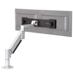 Dual Bracket For Mid-Size (23" Wide) Monitors -TechCore Sales Store adj1523 dual vesa bracket rear view arm mounted