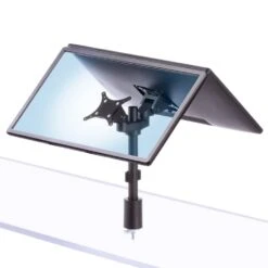 Back To Back Dual Monitor Countertop Mount - POS15 -TechCore Sales Store back to back pos monitors tilted iso