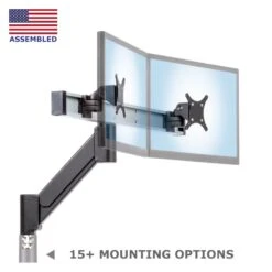 CMD2415 Dual Monitor Mount -TechCore Sales Store cmd2415kit hd steel dual computer monitor arm tile