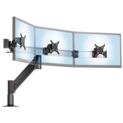 CMT2415 Triple Monitor Arm -TechCore Sales Store cmt2415kit hd steel triple computer monitor arm front angle