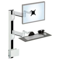 EC-TRACK Combo 2 Sit-Stand Workstation -TechCore Sales Store combo2 wall track monitor arm keyboard tray cpu holder