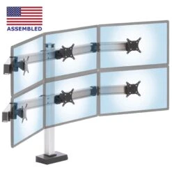 Connect-33 Dual Tier Six Monitor Stand