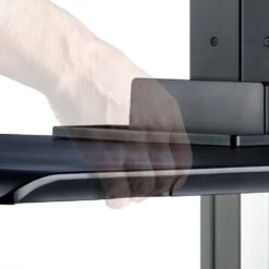 Dorian Multi-Monitor Workstation 15 Dorian Multi-Monitor Workstation -TechCore Sales Store dor dorian sit stand workstation height adjustment latch side 2