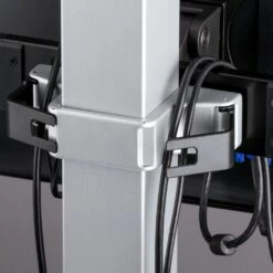 Dorian Dual Vertical Monitor Stand -TechCore Sales Store dor dorian sit stand workstation wire management cable guide rear 1