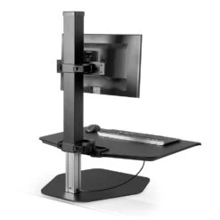 Dorian Sit-Stand Desk Converter 12 Dorian Sit-Stand Desk Converter -TechCore Sales Store dor1 dorian single monitor sit stand workstation back isometric black