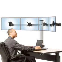 Dorian Multi-Monitor Workstation 13 Dorian Multi-Monitor Workstation -TechCore Sales Store dor4 dorian quad monitor stand stand workstation low position on desk
