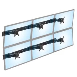 Extended Articulating Display Mounts For ViewTrack™ -TechCore Sales Store hvt art ext extended articulating monitor positioner 6 monitors tilted