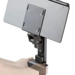 LeverLift Articulating Keyboard Slider Mount -TechCore Sales Store leverlift articulating keyboard tray folded position black isometric view 1