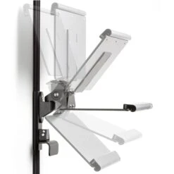 LeverLift Articulating Keyboard Slider Mount -TechCore Sales Store leverlift articulating keyboard tray movement black isometric view 2