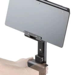 LeverLift Height Adjustable Folding Keyboard Wall Mount -TechCore Sales Store leverlift folding keyboard tray folded position black isometric view