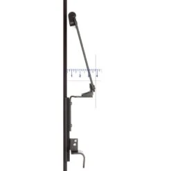 LeverLift Height Adjustable Folding Keyboard Wall Mount -TechCore Sales Store leverlift folding keyboard tray folded position four inch clearance black profile view