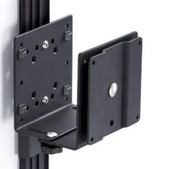 LeverLift Snap Economical Height Adjustable Workstation -TechCore Sales Store leverlift large thin client cpu holder 100x100 vesa front black