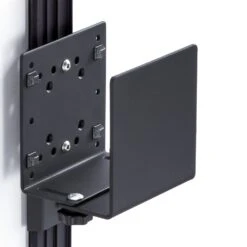 LeverLift Thin Client CPU Wall Mount -TechCore Sales Store leverlift large thin client cpu holder plain front black isometric view 2