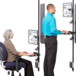 LeverLift Access Compact Monitor/Keyboard Wall Mount -TechCore Sales Store leverlift low profile sit to stand