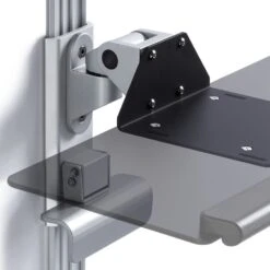 LeverLift Articulating Keyboard Slider Mount -TechCore Sales Store leverlift slider articulating tray gray 3