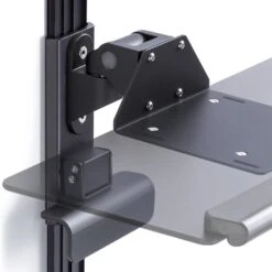 LeverLift Custom Sit-Stand Wall Mounted Workstation -TechCore Sales Store leverlift slider articulating tray see through