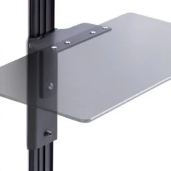 LeverLift Custom Sit-Stand Wall Mounted Workstation -TechCore Sales Store leverlift slider fixed shelf black 2