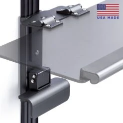 LeverLift Height Adjustable Folding Keyboard Wall Mount -TechCore Sales Store leverlift slider folding tray black with flag