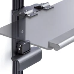 LeverLift Height Adjustable Folding Keyboard Wall Mount -TechCore Sales Store leverlift slider folding tray see through black2