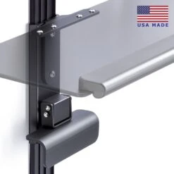 LeverLift Height Adjustable Fixed Angle Keyboard Tray 7 LeverLift Height Adjustable Fixed Angle Keyboard Tray -TechCore Sales Store leverlift slider non folding tray black with flag