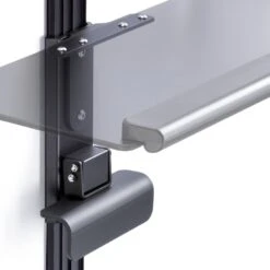 LeverLift Snap Economical Height Adjustable Workstation -TechCore Sales Store leverlift slider non folding tray see through tray black