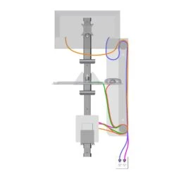 LeverLift Wall-Mounted Wire Manager 10 LeverLift Wall-Mounted Wire Manager -TechCore Sales Store leverlift with cables