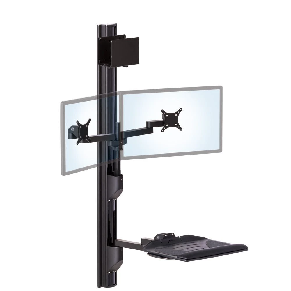 EC-TRACK Combo 3 Wall Mounted Workstation 2 EC-TRACK Combo 3 Wall Mounted Workstation - Image 2